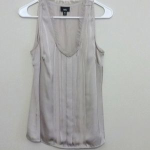 Silver tank with pleated front